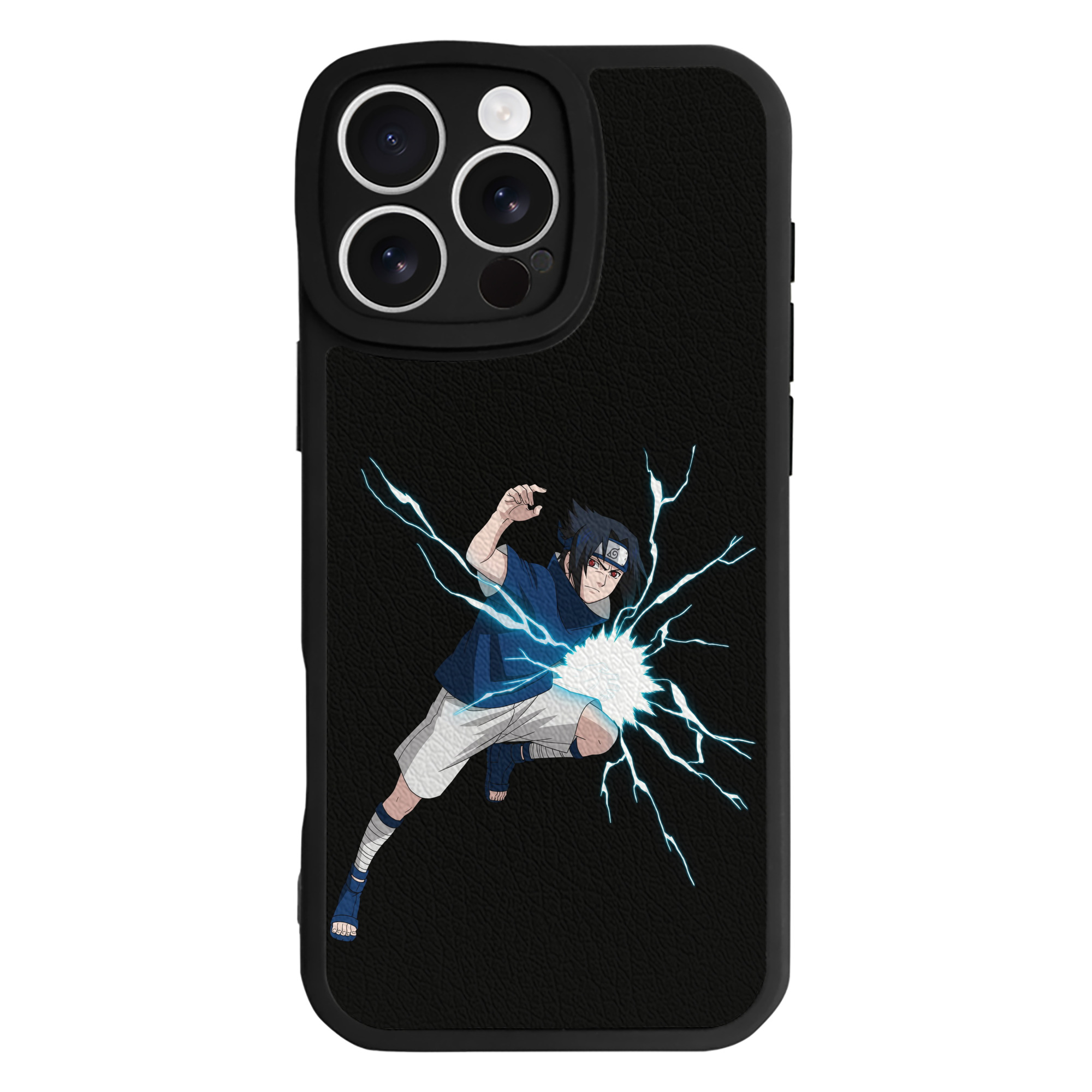 （画像用） NARUTO -ナルト- うちは サスケ Uchiha Sasuke 【iPhone 16シリーズ対応】シリコンスマホケース（レザー調） 材質：シリコン